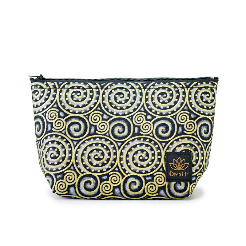 [CM0069] Black Spiral Cosmetic Bag