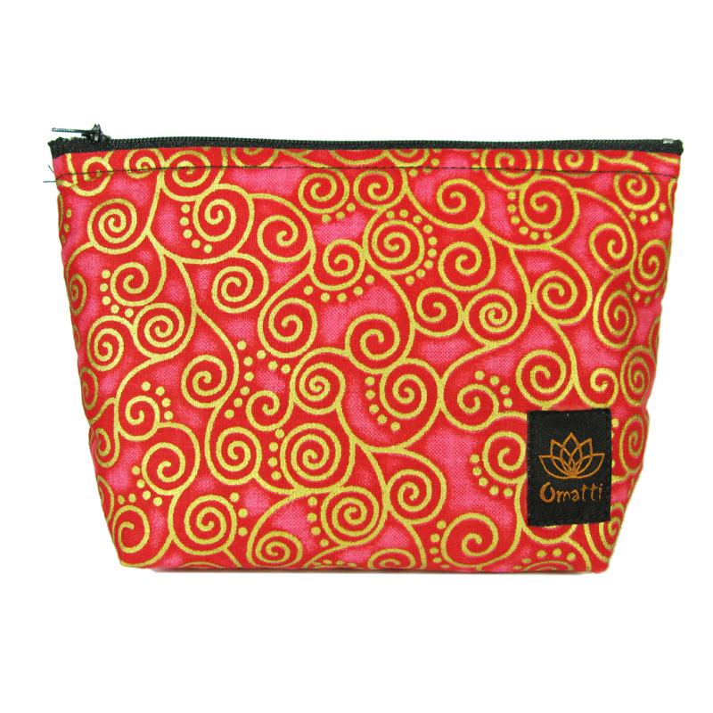 [CM0016] Pink Vine Cosmetic Bag
