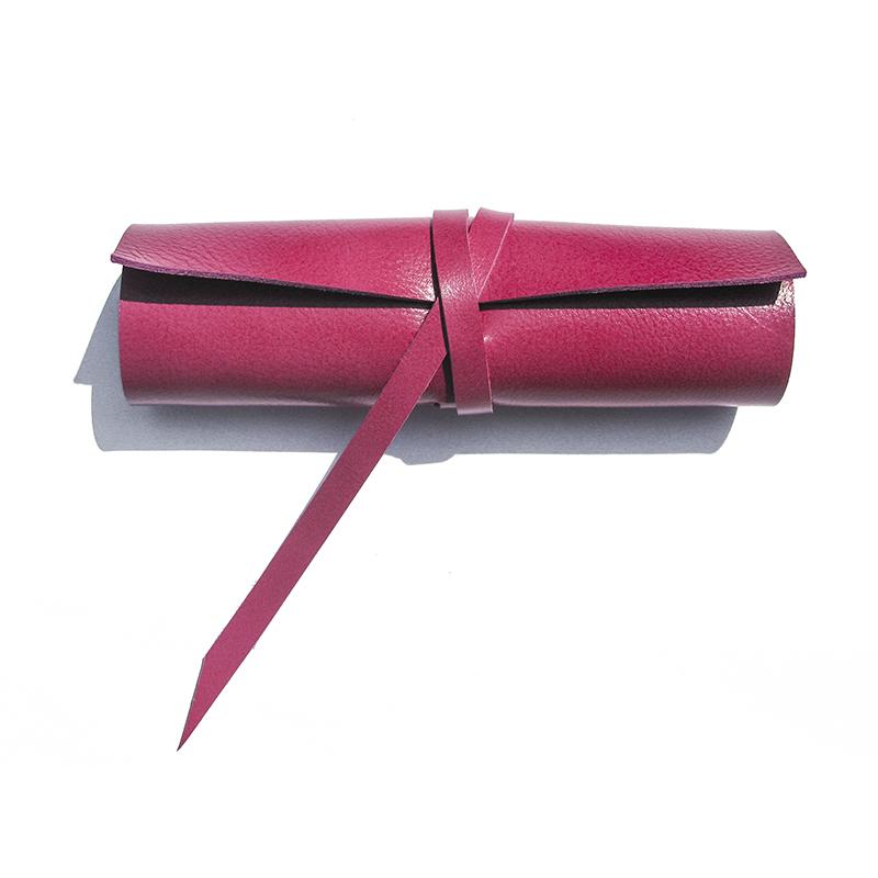 [LP0005] Pink Leather Pen Holder