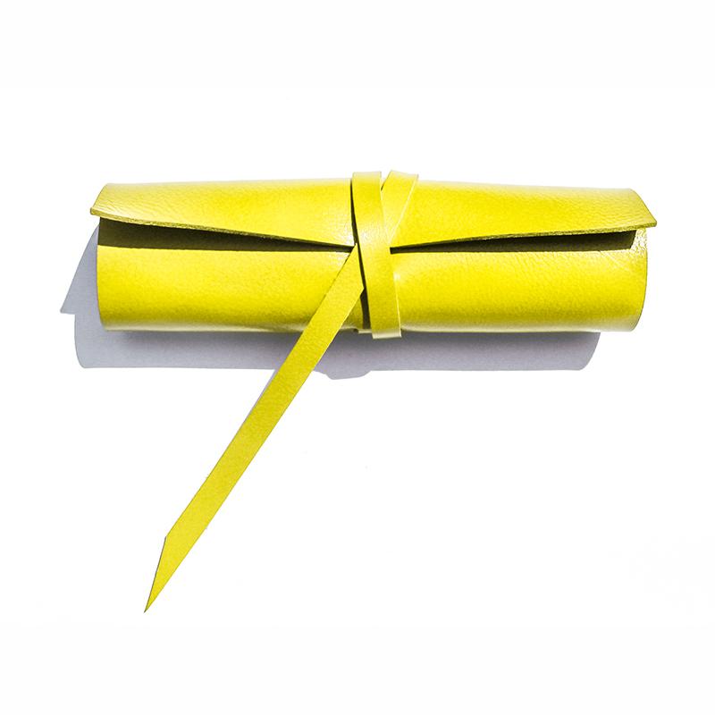 [LP0004] Yellow Leather Pen Holder