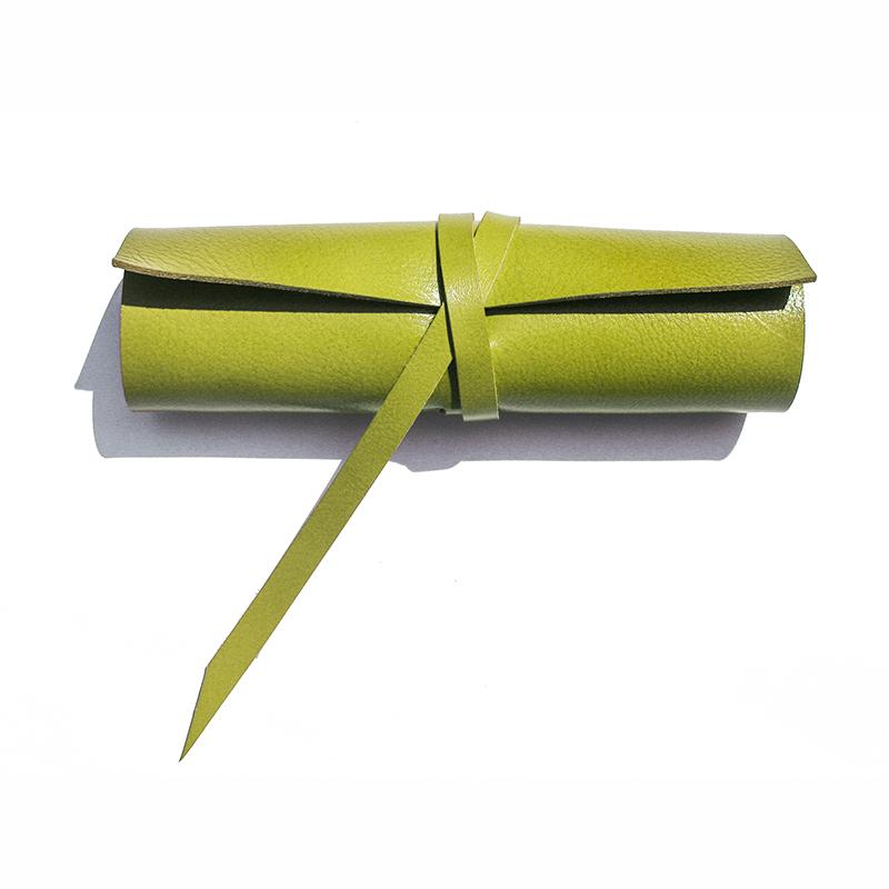 [LP0002] Lime Green Leather Pen Holder